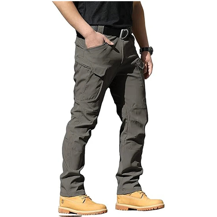 Cargo Pants Hiking Men Outdoor Waterproof Multi-pocket Tactical Trousers Camping Spring Autumn Combat Rip-Stop Work Pant