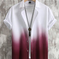 Hawaiian Men's Short Sleeved Shirt with Summer Gradient | SAMAG