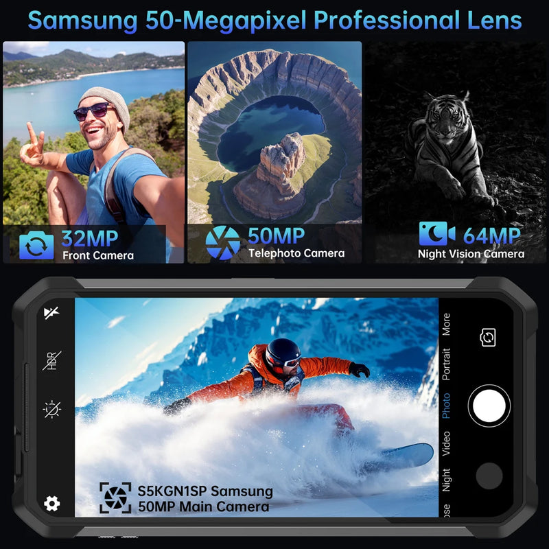 Unihertz by 8849 Tank 4 pro 5G Phone Built-in 720P Projector Dimensity 8300 16GB/18GB 3k AMOLED 11600mAh IP68/IP69