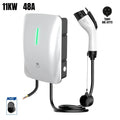 Electric Car Charger 22KW 11KW 7KW Wallbox 3Phase EV Charger Type2 IEC62196-2 Type1 J1772 Socket 5M Cable with Cards APP