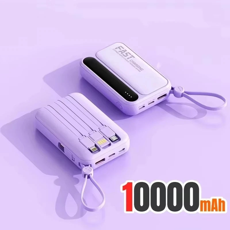 120W 500000mAh PowerBank Large Capacity 4 In1 Cables Intelligent Digital Display Light Portable Powerbank For iPhone Huawei 2026