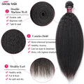 Ishow Kinky Straight Bundles Brazilian Yaki Straight Hair Bundles For Women 1/3/4pcs Human Hair Bundles Remy Hair Extension