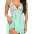 Sexy Lingerie Women Erotic Pajamas Hot Babydolls Lace Nightdress Sex Clothes Transparent Dress with Panties Nighties