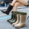 Rain Boots for Men Fishing Non-slip Man Shoes Cheap Middle Tube Water Shoes Outdoor Wear-resistant Garden Outdoor Work Shoes