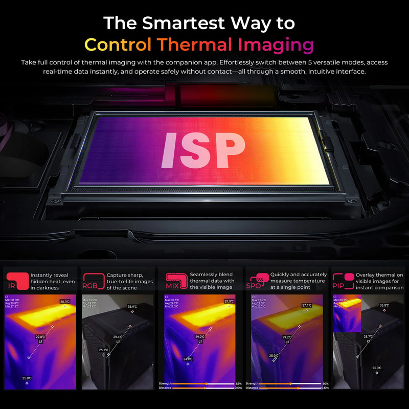OUKITEL WP55 Ultra Rugged Phone - Thermal Imaging 5G Smartphone, MTK 7025, 48+512GB, 11000mAh, 108MP, 6.6" NFC Android 15