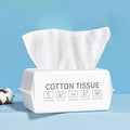 100PCS Natural Disposable Face Towel Travel Facial Cleansing Wet And Dry Makeup Remover Pearl Cotton Soft Makeup Nonwoven Towel