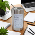 600ml Portable Thermos Cup 304 Stainless Steel Coffee Mug Thermal Leak-proof Water Bottle with Straw Insulated Bottle Drinkware