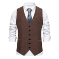 2026 New Men's Plaid Sleeveless Vest, Single Breasted V-Neck Suit Vests,Wedding/Party/Business/Office Waistcoat, Europe Size