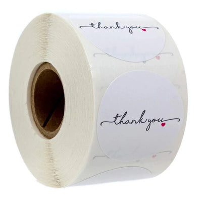 /wad Round White paper label sticker thank you scrapbook | SAMAG
