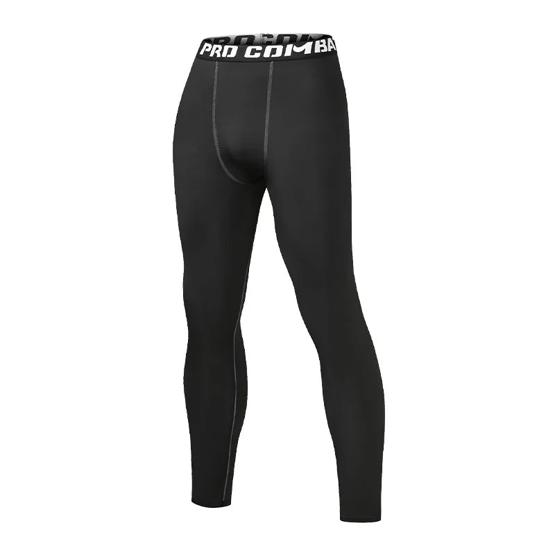 Men's Leggings Compression Pants Sports Leggings Basketball Quarter Shorts Quick Drying Running Training Stretch Fitness Pants