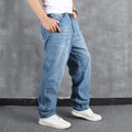 Men's Blue Stretch Wide-leg Jeans for Spring and Fall | SAMAG