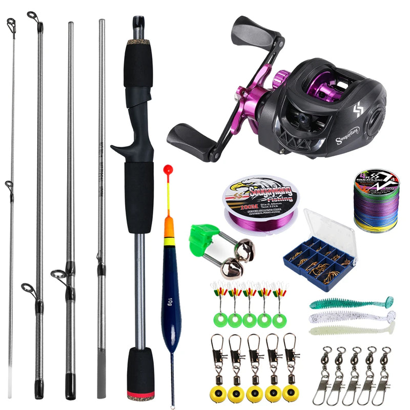 Sougayilang Baitcasting Fishing Rod and Reel Full Kit | SAMAG