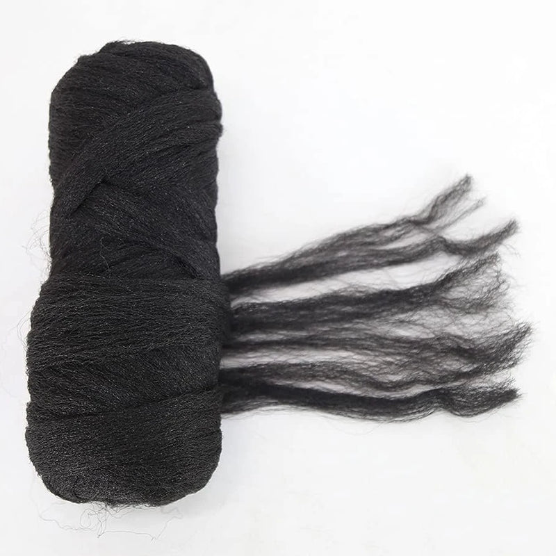 1pcs Brazilian Wool Hair Synthetic Crochet Hair Extensions for Women African Hair Yarn for Natural Black, Jumbo Braids