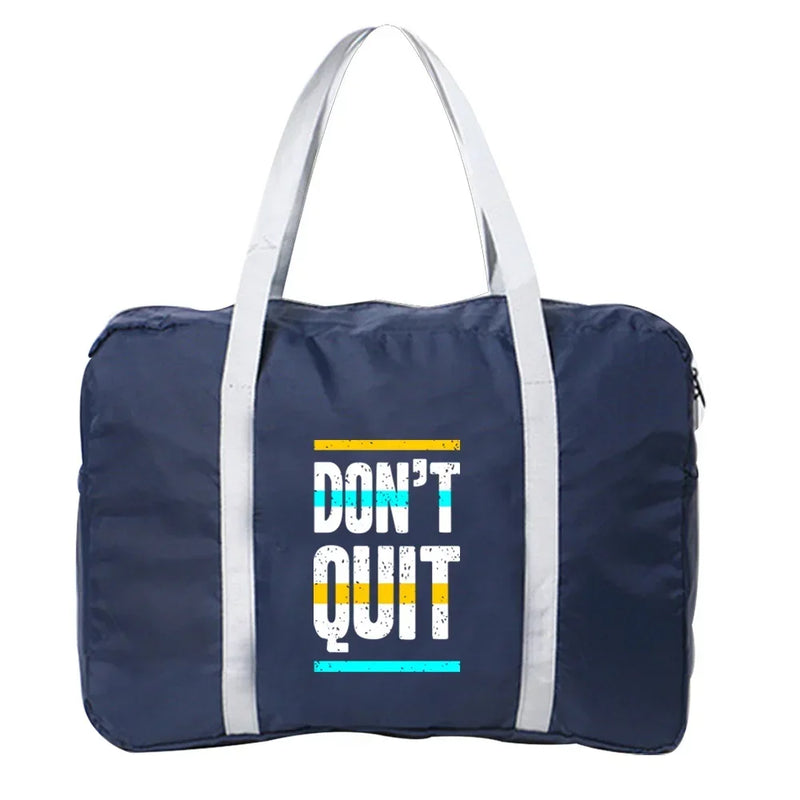Boston Bag Travel Bag Unisex Foldable Bag Organizers Large Capacity  Portable Phrase Printed Luggage Bags Travel Accessories