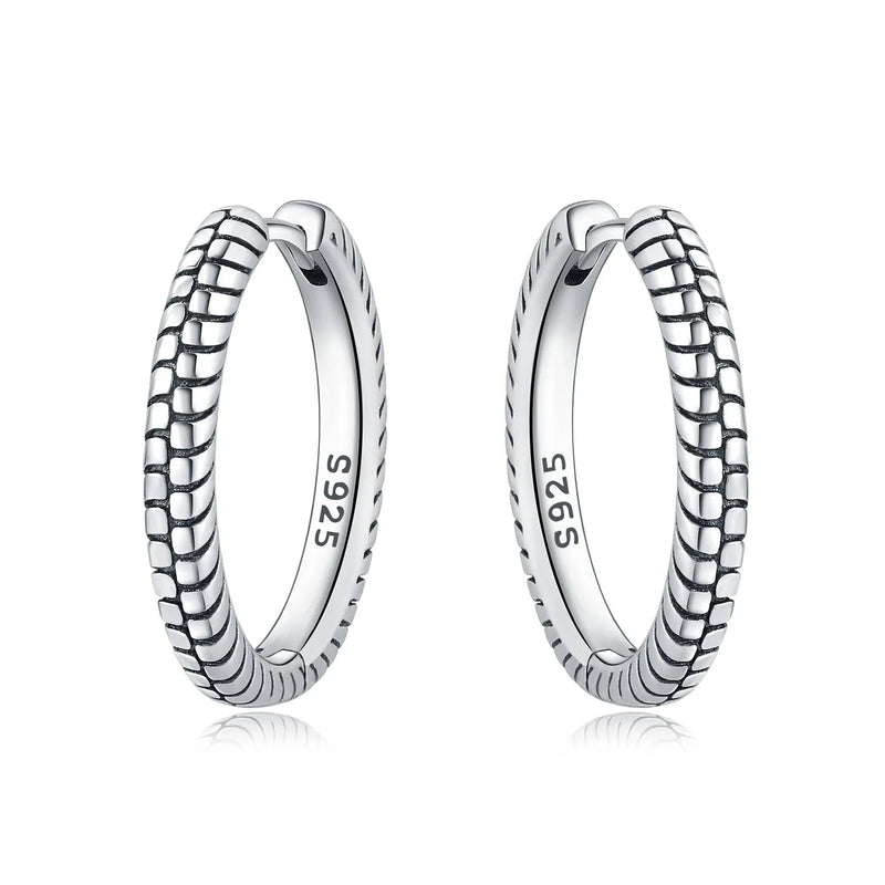 925 Sterling Silver Simple Gold U-shaped Earrings Jewelry | SAMAG