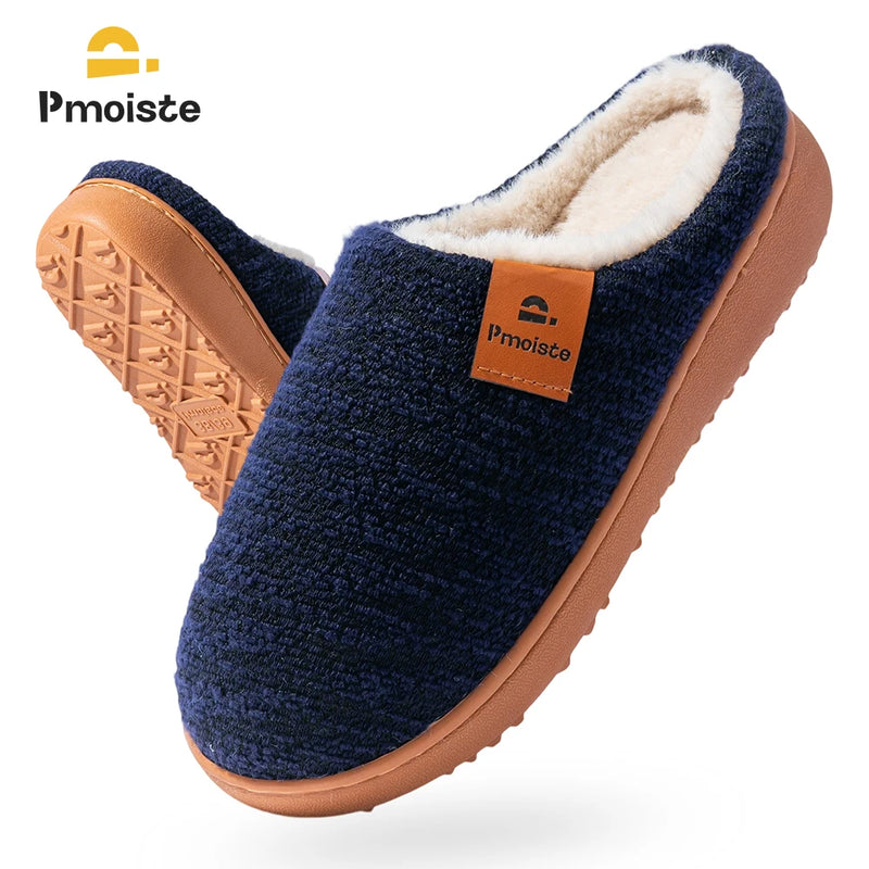 Winter Women's Slippers TPR Sole anti Slip Soft Knit Home Shoes Comfortable and Warm Indoor Casual Shoes
