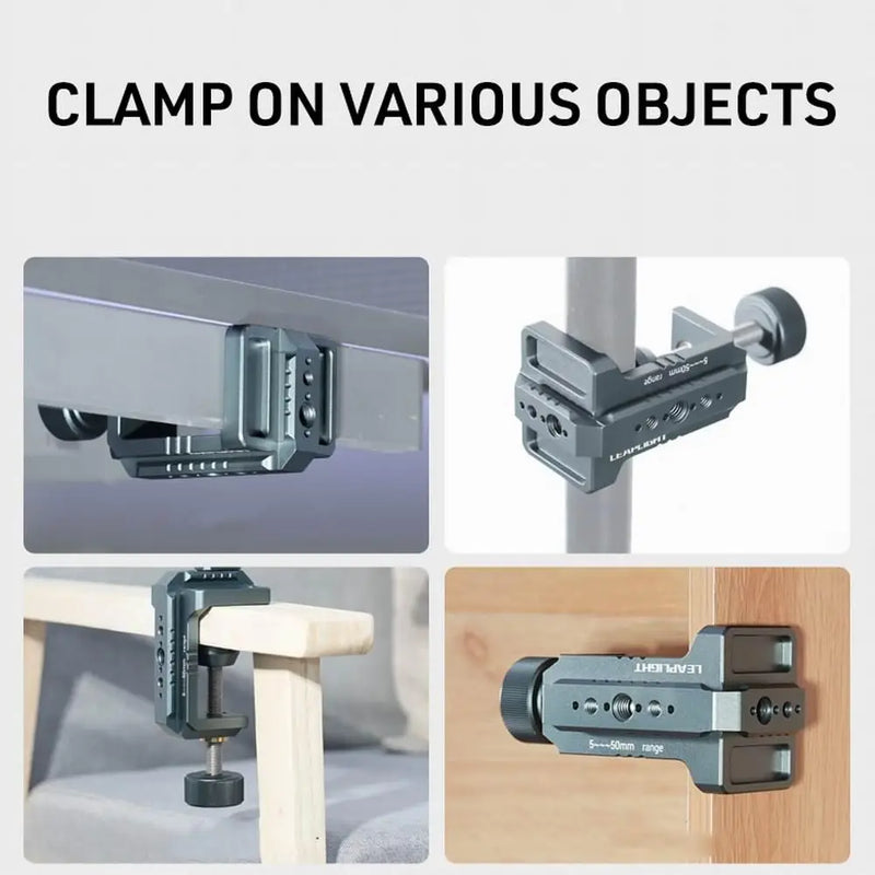 LEAPLIGHT Photography C Clamp with NATO 1/4" and 3/8" Hole for Photo Studio Video DSLR,Cameras Desktop Mount Tables Desk Clamps