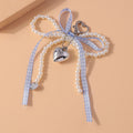 Pretty Handmade Pearl Bowknot Keychain for Women Girl Love Heart Key Ring Pendant Handbag Accessories DIY Jewelry Gift