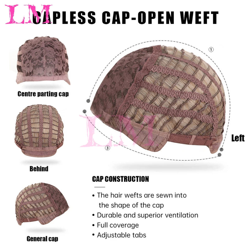 LM Medium Length Pink Cosplay Wig Heat Resistant Costume Party Synthetic Wigs 2 Clip On Ponytail 7 Colors