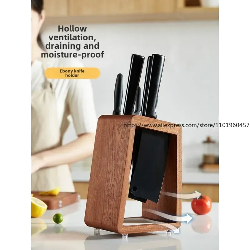 Solid Wood Knife Rack Multi - functional Kitchen Antibacterial Mildew - proof Household Storage - View 2 | SAMAG