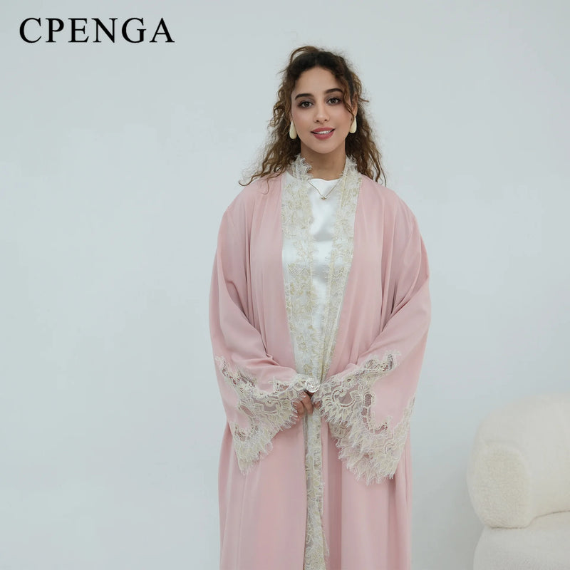 Luxury Floral Lace Abaya for Women Formal Wedding Evening | SAMAG