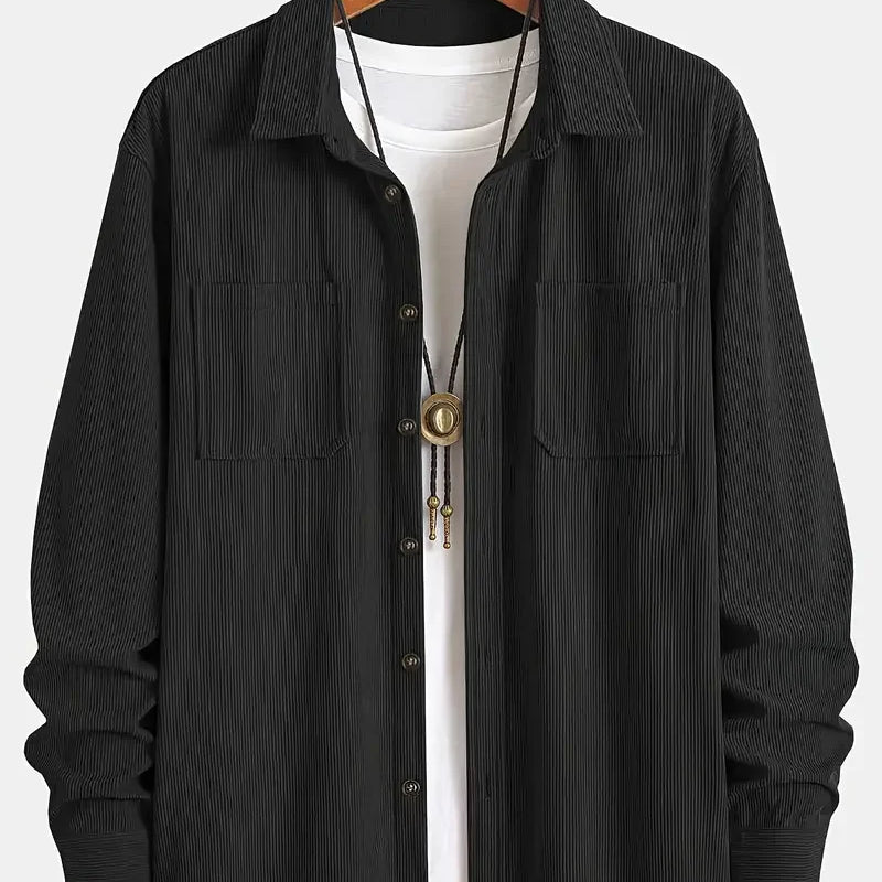 The New Spring and Autumn Corduroy Shirt, a Casual Men's | SAMAG