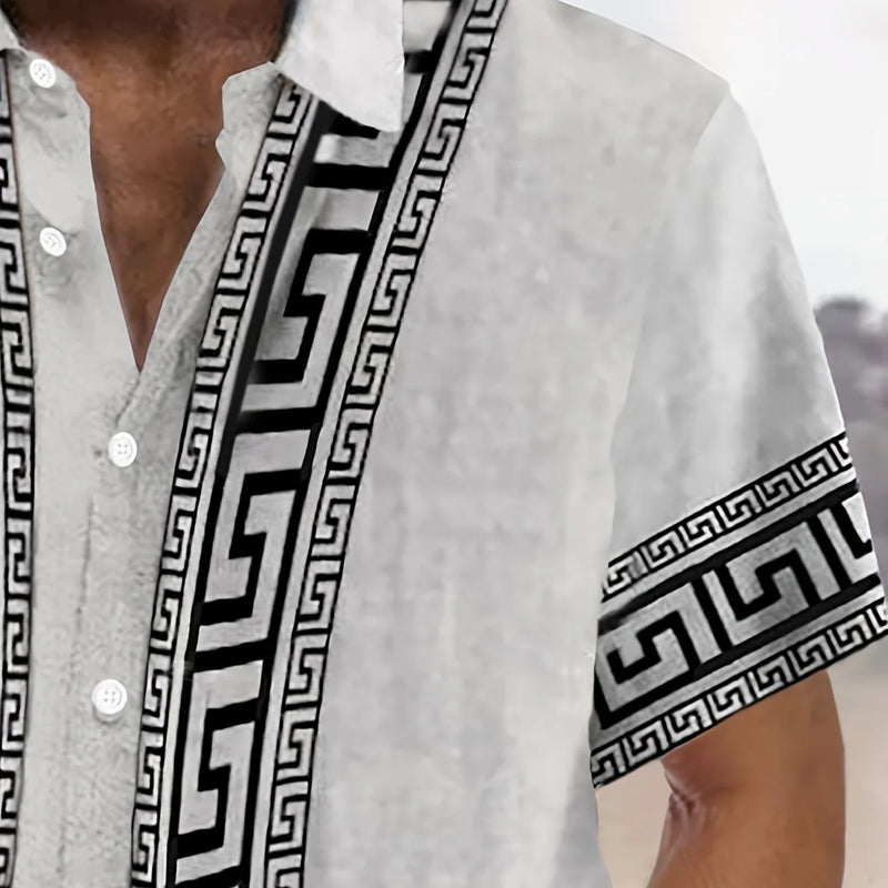 Summer Men's Shirt - 3D Printed Design Breathable | SAMAG