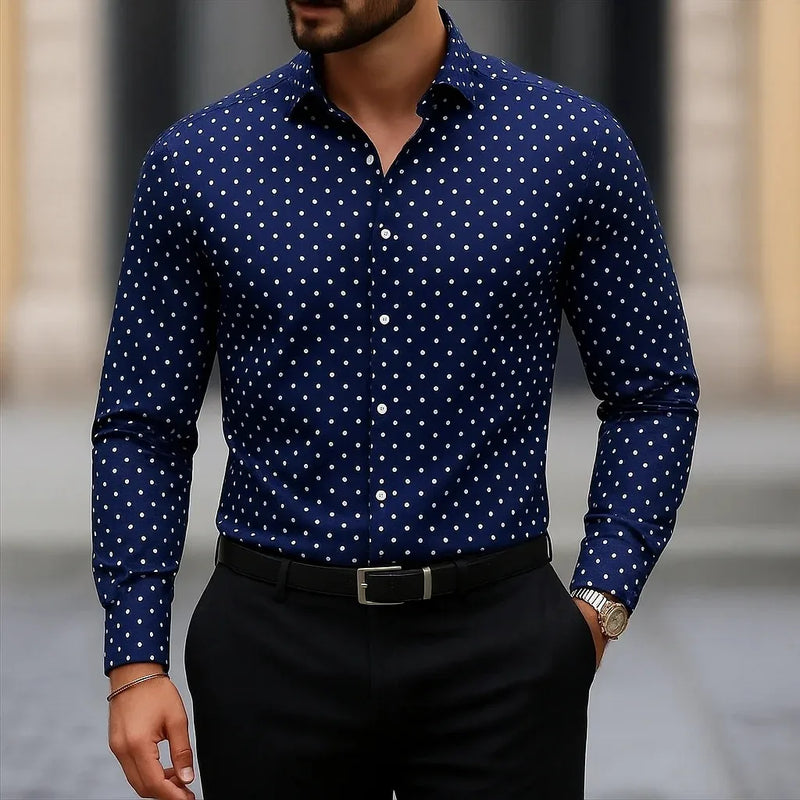 Men's Long Sleeved Shirt, Plaid Printed Casual Summer | SAMAG