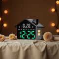 LED Digital Alarm Clock House Voice Control Date Week Brightness Adjustment Electronic Table Clock with Night Light 12/24H