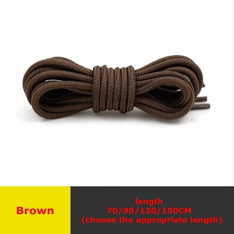1 Pair Classic Solid Round Shoelaces Durable Polyester Shoe Laces Boot Laces Sneaker Shoestrings 21 Colors 70cm 90cm 120cm 150cm