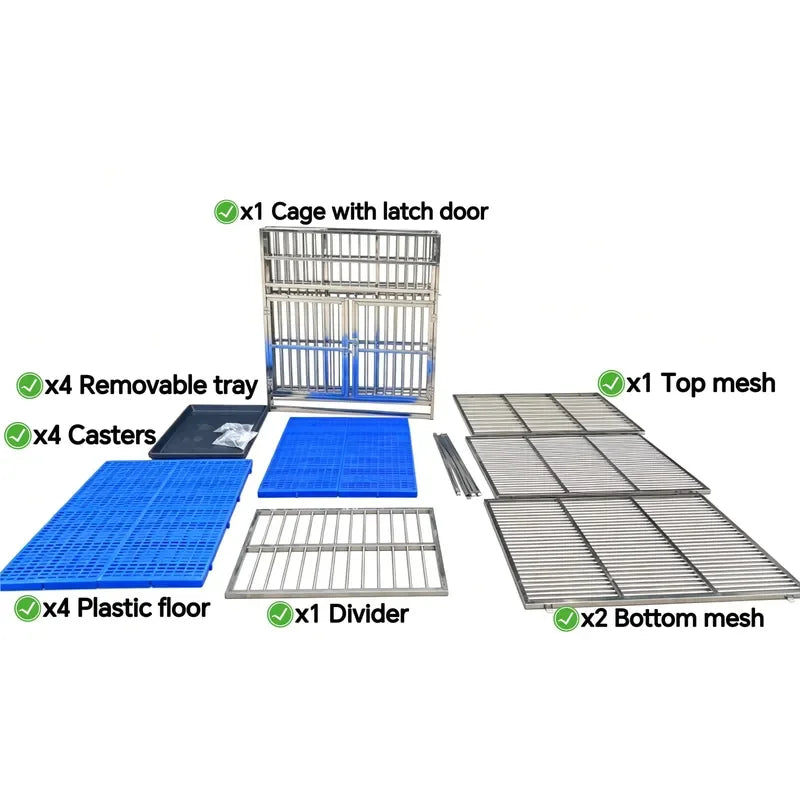 for Luxury Black Tall Dog Playpen Crate Fence Pet Kennel Play Pen Exercise Cage with Plastic Tray Box Packing