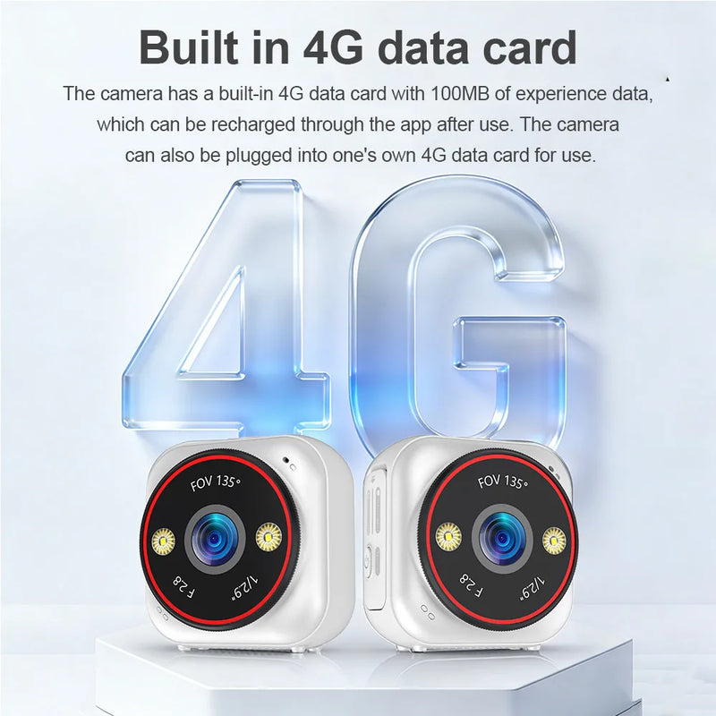 LS VISION  Camera Mini Live 7/24 Ai Recorder 4G Action Sport Cam Pocket Bicycle Motorcycle Pet Body Camera Dash Night Vision