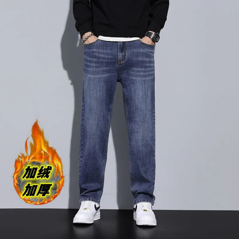 Four Season Men Straight Leg Cargo Jeans Male | SAMAG