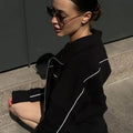 2026 Spring/Summer Casual Women's Stand up Collar Jacket Loose Shorts Long Sleeve Zipper Pocket Coat Fashion Sports Set