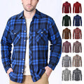 American size men's long-sleeved shirt autumn and winter flannel coat plaid casual non-ironing large size with pockets
