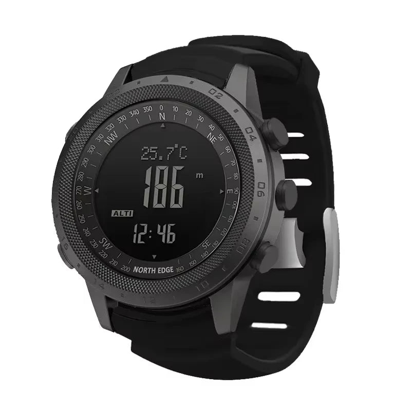 NORTH EDGE DESERT Men Digital Watch Outdoor Sports Running Swimming Outdoor Sport Watches Altimeter Barometer Compass WR50M