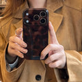 Amber Retro Brown Imd Shockproof Phone Case For IPhone 17 16 15 14 12 11 13 Pro Max Plus Air Protector Back Cover