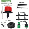 Micro Drip Irrigation System Portable 20M Automatic Watering with Adjustable Drippers Misting Watering Kits Garden Hose