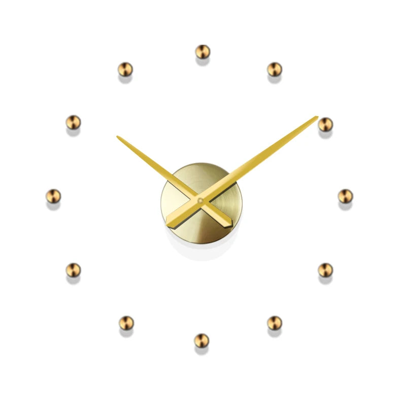 Spain Large Wall Clock Modern Design Metal Luxury Wall Watches Clocks DIY Home Decor Silent Living Room Orologi Da Parete Gift
