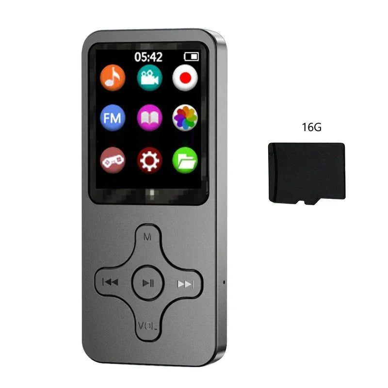 Portable Walkman Mini MP3 Player Bluetooth-compatible Speaker 8/16/32/64/128GB HiFi Music Speaker with FM Radio Recording E-book