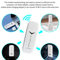 USB 4G LTE Modem Unlocked Mobile Dongle Wifi Router 150mbps With SIM Card Slot Pocket For Car Outdoor