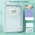 A4 Zipper File Bag Nylon Documents Storage Three Layers Thick Mesh Fabric Transparent Pouch for Books Office Students Supplies