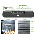 220V Electric Vacuum Sealer Packaging Machine with Free 15pcs Vacuum Bags Machine Household Black Food Vacuum Sealer