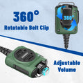 ABBREE AR-158 2Pin Rechargeable Microphone Mic Speaker Volume PTT Tangent For Baofeng UV 5R BF 888S UV 21 PRO Two Way Radio