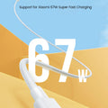For Xiaomi 67W USB Super Fast Charger Power Adapter Mi 12 11 6A Type C Cable POCO X5 X4 Pro Note 9 10 11 Charging