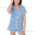 Monkey Print Short Sleeved Spring/summer New Pajama Set Two Piece Set of Women's Pajamas Fashionable and Elegant Style