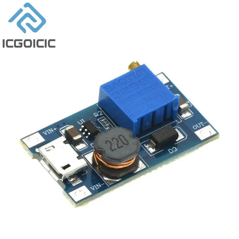 TYPE-C/USB 2A Max DC-DC Step Up Power Module Booster Power Module MT3608 2-24V To 5V/9V/12V/28V