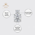 0.5ct D Color Moissanite S925 Silver Four Claw Minimalist Stud Earrings GBA Certified Women's Jewelry Girl - Visuel 6 | SAMAG