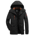 Men's Casual Winter Thick Warm Parkas Windproof Overcoats Male Fashion Hooded Cotton-padded Down Jackets Outdoors Long Coats