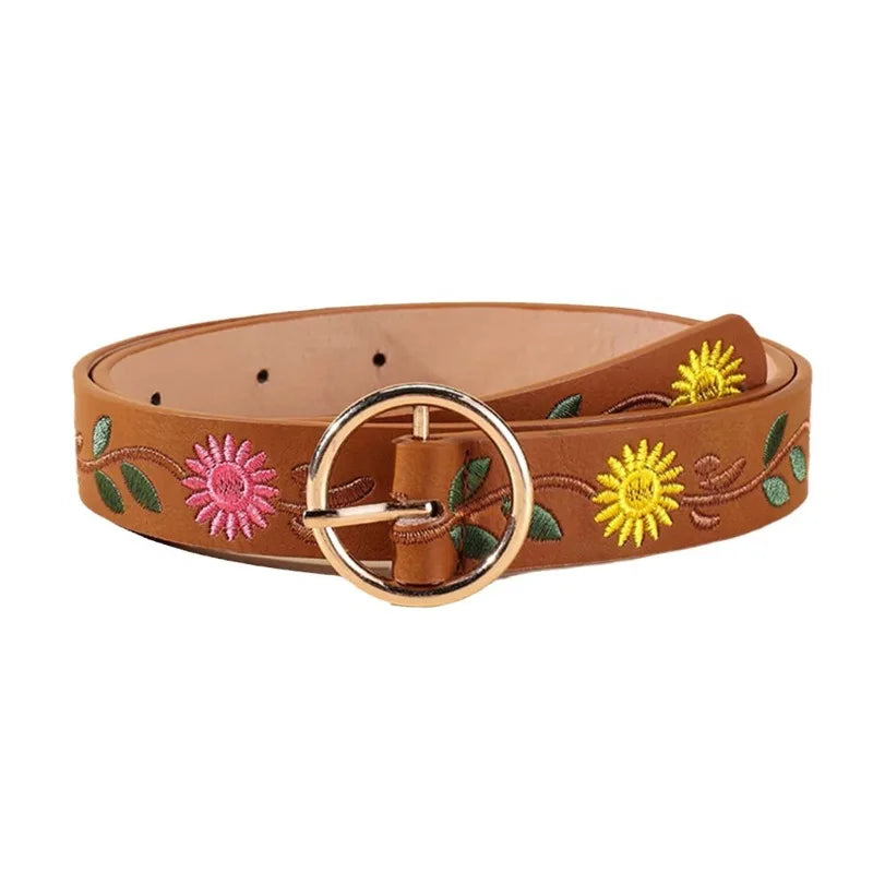 Stylish Niche and Trendy Embroidered Premium Belt Chinese - Style Retro Patterns with Unique Pin Buckle - Visuel 3 | SAMAG